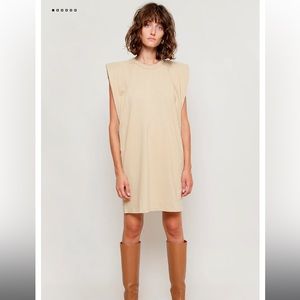 Frankie Shop Tina padded shoulder muscle dress